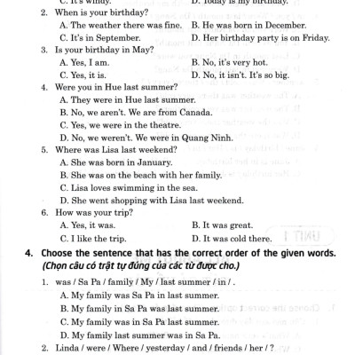 612 Câu Trắc Nghiệm Tiếng Anh 5 - Có Đáp Án (Biên Soạn Theo SGK Tiếng Anh 5 - Global Success) (HA)