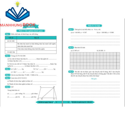 Sách - 36 Đề Ôn Luyện Toán 4 - Biên soạn theo chương trình GDPT mới.