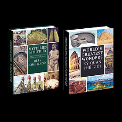Combo 2 Cuốn Sách Bách Khoa Toàn Thư - Kỳ Quan Thế Giới, Bí Ẩn Của Lịch Sử- Tổng Hợp Kiến Thức Về Lịch Sử, Địa Lý, Du Lịch Khám Phá Thế Giới - Á Châu Books Bìa Cứng, In Màu