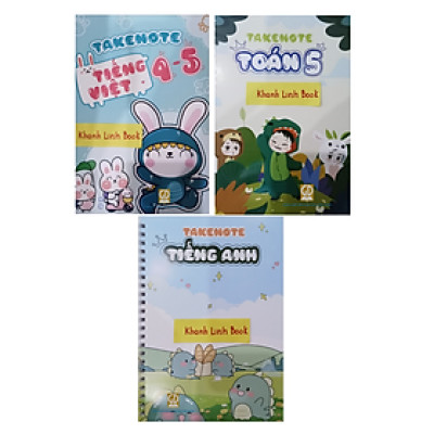 Sách - takenote toán + tiếng việt + tiếng anh lớp 5