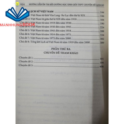 Sách - Hướng dẫn ôn thi bồi dưỡng học sinh giỏi THPT chuyên đề Lịch Sử
