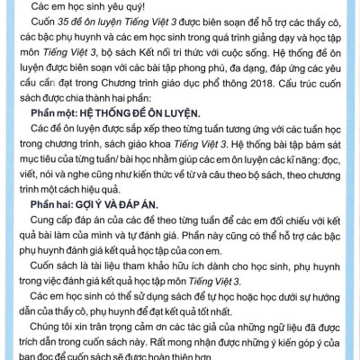 Sách - 35 Đề Ôn Luyện Tiếng Việt 3