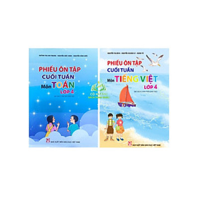 Sách - Combo phiếu ôn tập cuối tuần môn Toán + tiếng việt lớp 4 ( chân trời sáng tạo )