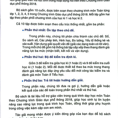 Sách - Kiểm Tra Và Đánh Giá Năng Lực Toán 5 - Học Kì 2