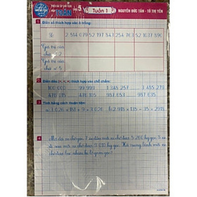 Sách - Phiếu bài tập cuối tuần môn Toán lớp 5 (dùng chung cho các bộ sgk hiện hành)