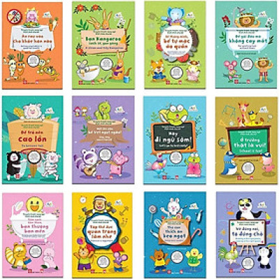 Sách - Truyện Tranh Song Ngữ Việt - Anh Cho Bé - Combo 12 Tập - Đinh Tị Books