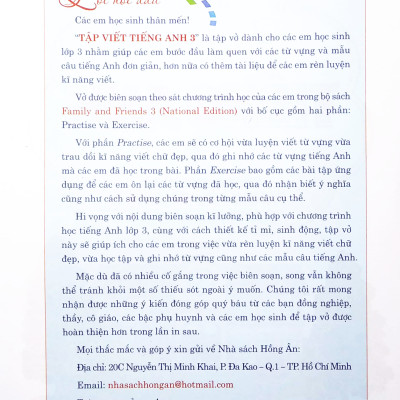 Tập Viết Tiếng Anh 3 - Biên Soạn Theo Bộ Sách Family And Friends 3 National Edition (HA)