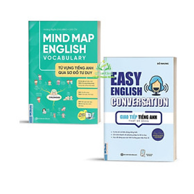 Sách - Combo Mindmap English Vocabulary Và Easy English Conversation - Kèm App Học Online.