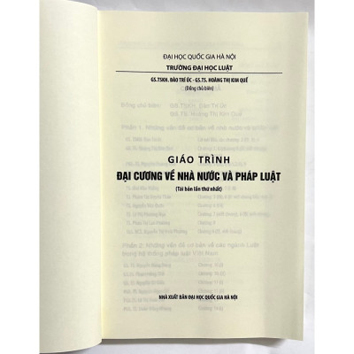 Sách - Giáo trình Đại cương về nhà nước và pháp luật (Tái bản lần thứ nhất)