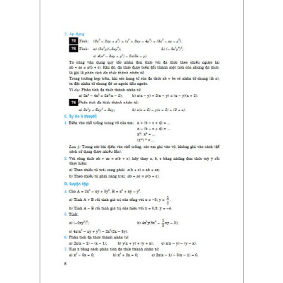 Sách - Em Học Toán Lớp 8 - Combo 2 Tập - Dùng Chung Cho Các Bộ SGK Hiện Hành - Vũ Hữu Bình - Hồng Ân