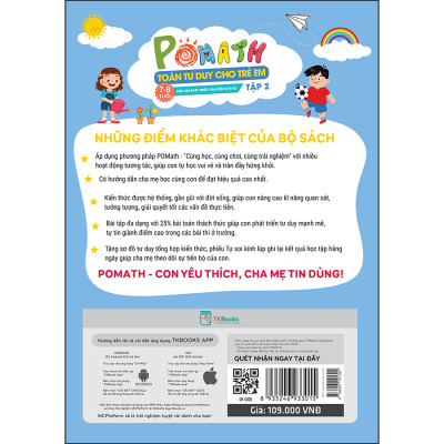 Combo POMath - Toán Tư Duy Cho Trẻ Em 7 - 8 Tuổi (2 Tập)