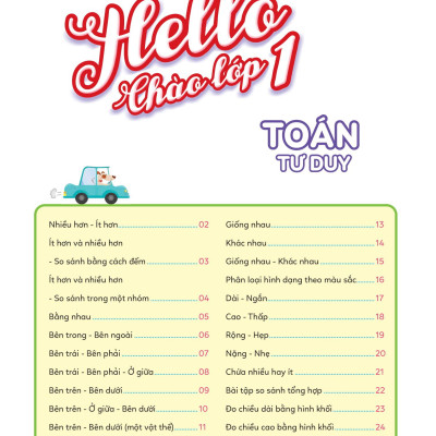 Hello Chào Lớp 1 - Toán Tư Duy