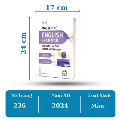 Sách - Mastering English - Làm chủ ngữ pháp, từ vựng và giao tiếp tiếng Anh trong 180 ngày - MCBooks