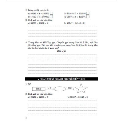 Combo Vở Bài Tập Nâng Cao Toán 4 Tập 1 + 2 (Bám Sát SGK Kết Nối Tri Thức Với Cuộc Sống - Bộ 2 Cuốn) - HA