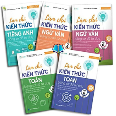 Sách - Combo/Lẻ Làm chủ kiến thức bằng sơ đồ tư duy lớp 6 Toán - Ngữ Văn - Tiếng Anh