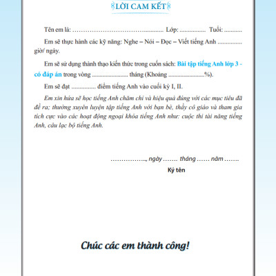 Bài Tập Tiếng Anh Lớp 3 (Tái Bản)