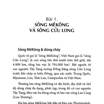 Sông Mê Kông Hay Sông Cửu Long Với Biến Đổi Khí Hậu Toàn Cầu