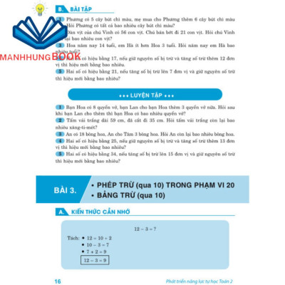 Sách - Phát Triển Năng Lực Tự Học Toán 2 - Biên soạn theo chương trình GDPT mới.