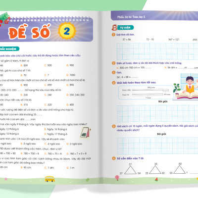 Sách - Phiếu ôn hè Toán lớp 2 (MG)