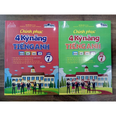 Sách - Combo Chinh phục 4 kỹ năng tiếng anh nghe - nói - đọc - viết lớp 7 - tập 1 + 2 ( GLOBAL SUCCESS )