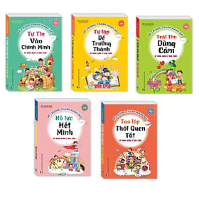 Combo Rèn luyện kỹ năng sống cho trẻ- Để trưởng thành mạnh mẽ hơn. Trọn bộ 5 cuốn