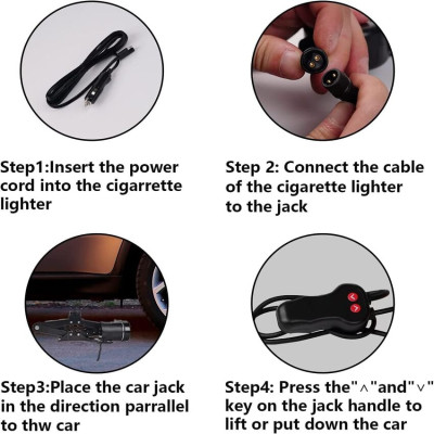 Bộ nâng kích gầm điện ô tô nhãn hiệu ROGTZ Công suất 100W, tải trọng 2000kg, Điện Áp : DC12V, dòng 10A - Hàng nhập khẩu