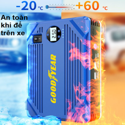Bộ kích bình ắc quy kiêm bơm lốp và sạc dự phòng Goodyear GY-5282 dung lượng 10400mAh - Hàng Chính Hãng