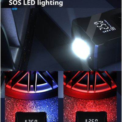 Máy Bơm Lốp Xe Máy Xe Đạp Không Dây Thế Hệ Mới 2025 150PSI LED Display Nhỏ Gọn Mạnh Mẽ Tự Động Ngắt Khi Đủ Hơi