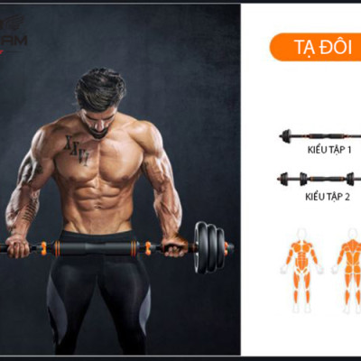 Bộ Tạ Tay Đa Năng Điều Chỉnh 10Kg Composite  6 Trong 1 FED-130210 Cao Cấp Đại Nam Sport