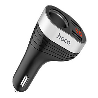 Bộ chia tẩu sạc dùng cho ô tô, xe hơi nhãn hiệu Hoco Z29,  Đầu vào: DC12 - 24V, Đầu ra: USB1/2DC5V/2.4A,ổng đầu ra 2 cổng USB: DV5V/3.1A Max ,  Đầu ra 2 lỗ tẩu sạc: 96W Max , Hàng nhập khẩu