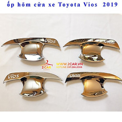 Ốp hõm cửa xe Toyota Vios 2019- 2020 2021 2022 mạ crom cao cấp