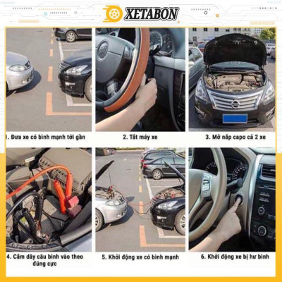 Dây câu bình ắc quy xe hơi 2000 - 2500A - Lõi cực to - câu được cho cả xe tải