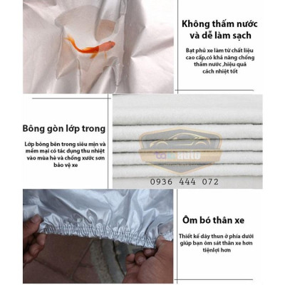 Bạt trùm xe ô tô Hyundai Kona vải dù oxford cao cấp , áo bạt phủ trùm che kín che nắng, che mưa