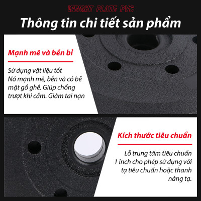 BG Bánh Tạ Nhựa 15kg  Đặc Ruột - Sẵn Kho Giao Liền  - Tạ Miếng Nhựa