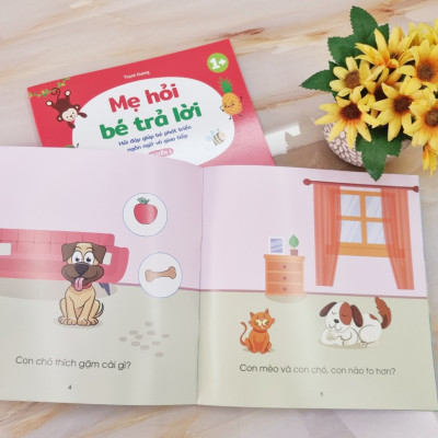 Mẹ hỏi bé trả lời - Hỏi đáp giúp bé phát triển ngôn ngữ và giao tiếp - Dành cho trẻ 1+ - Tặng kèm 01 bút viết xóa