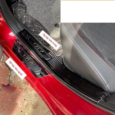 Ốp bậc cửa , nẹp bước chân Honda City 2021-2022 cao cấp -mẫu Titan 8 chi tiết