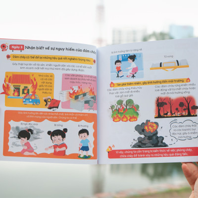 Sách - 30 ngày cùng em học hiểu về phòng cháy, chữa cháy combo 2 tập - Đinh Tị Books