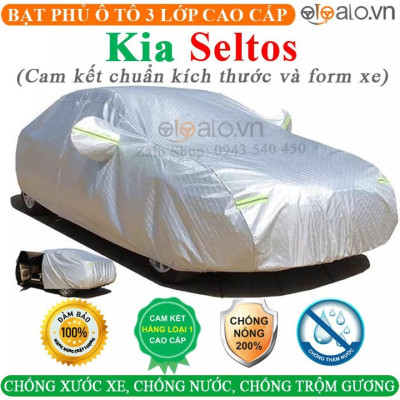 Bạt phủ dành cho ô tô kia seltos Cao Cấp 3 Lớp Chống Nắng Nóng Chống Nước Chống xước 
