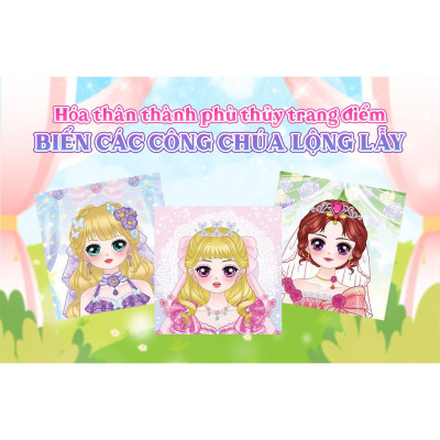 Sách Trang điểm Mia - Cô dâu Ngọt Ngào (Hơn 100 Stickers mắt môi phụ kiện lấp lánh)