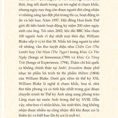 Sách - Tuyển Tập William Blake - Khúc Ca Thơ Ngây Và Từng Trải
