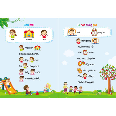 Sách - Thơ truyện đồng dao câu đố truyện tiềm thức cho bé tập nói tập đọc