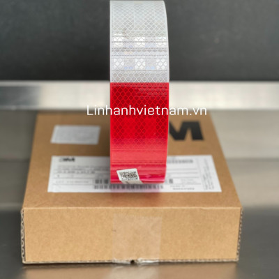 Decal phản quang 3M serie 983 - Phản quang cho xe ô tô - Trắng-Đỏ (1mét lẻ)