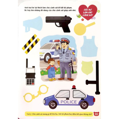 Bóc dán hình thông minh IQ-EQ-CQ - 150 miếng dán hình thông minh - Nghề ghiệp (2-6 tuổi) Tái bản