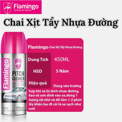 Bình Xịt Tẩy Nhựa Đường, Băng Keo dùng cho ô tô xe hơi Flamingo F012 450ml