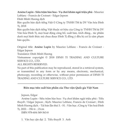 Arsène Lupin - Siêu Trộm Hào Hoa- Vụ Chơi Khăm Ngài Triệu Phú