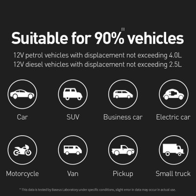 Bộ kích nguồn dùng cho xe ô tô Baseus Super Energy Car Jump Starter（8000mAh, 5V/2.4A Power Bank, Car Battery Booster12V)