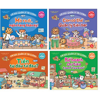 Combo Rèn Luyện Kỹ Năng Sống Cho Trẻ - Em Học Quản Lý Tài Chính - Kế Hoạch Chi Tiêu Tránh+Tiền Từ Đẩu Từ Đâu?+Con Có Thể Quản Lý Tiền Bạc+Mở Ra Đi, Ngân Hàng Thần Kỳ!