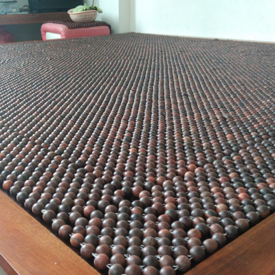 Chiếu hạt gỗ Trắc Mộc hạt 1,8cm - Chiếu hạt gỗ Mian ( video , hình thật )