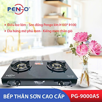 Bếp ga đôi mặt kính cao cấp Pengo PG-9000 AS25( Hàng chính hãng)