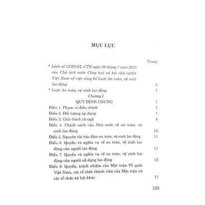 Sách - Luật An Toàn, Vệ Sinh Lao Động (Hiện Hành) - NXB Chính Trị Quốc Gia